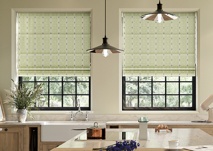 Opulent Scallop, Pistachio - Twist&Fit Roman Blind - Image 3